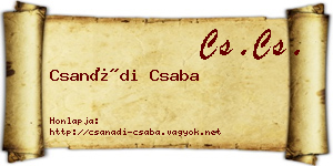 Csanádi Csaba névjegykártya
